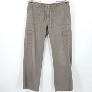 Cabelas Casuals Cargo Pants Womens Size 12 Brown Flare Hiking Granola Girl Gorp